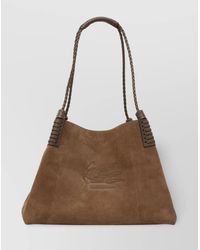 Etro - Medium Suede Leather Shoulder Bag - Lyst
