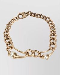 Weekend by Maxmara - Metal Chain Bracelet Pearls Detail - Lyst