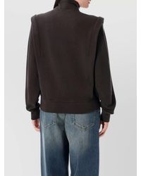 ISABEL MARANT ブラックフリースジャケット Isabel Marant Fleece Jacket in Black | Lyst UK