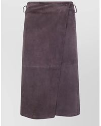 Semicouture - Leather Wrap Skirt - Lyst