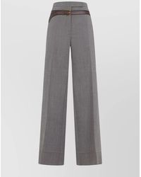 Prada - High-Rise Wide-Leg Trousers - Lyst