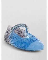 Jimmy Choo - Jelly Ballerina Flats Round Toe Strap - Lyst