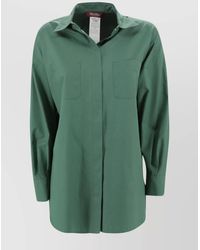 Max Mara - Chest Pocket Collared Neck Long Sleeve Jacket - Lyst