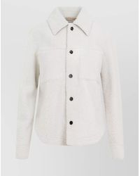 Bottega Veneta - Shearling Oversized Shirt Jacket - Lyst
