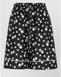 Dolce & Gabbana - Silk Printed Wide-Leg Bermuda Shorts - Lyst