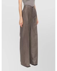 Rick Owens - High Waist Wide Leg Tailored Pants - Lyst