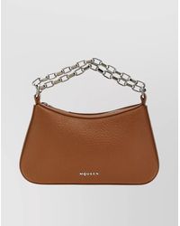 McQueen - 'T-Bar Mini' Leather Handbag With Chain Strap - Lyst