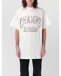 Balenciaga - Graphic Print Crew Neck T-Shirt - Lyst