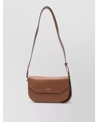Emporio Armani - Leather Crossbody Bag Adjustable Strap Textured - Lyst