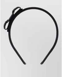 Ferragamo - Fabric Hairband Embellished Design Bow Detail - Lyst