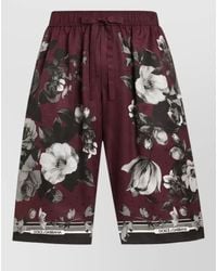 Dolce & Gabbana - Shorts Vanity Twill Peony Foliage Print - Lyst