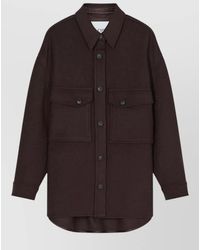Closed - Wool Blend Oversized Shirt Jacket - Lyst