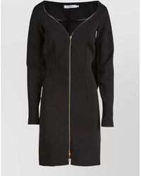 SIMONA CORSELLINI - Stretch Fabric Knee Length Fitted Dress - Lyst