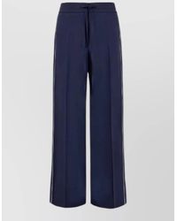 P.A.R.O.S.H. - Wide Leg Pants Side Stripe Detail - Lyst
