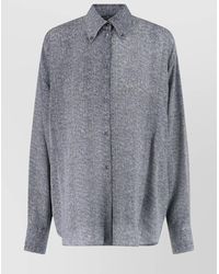 Ermanno Scervino - Casual Long Sleeve Herringbone Pattern Top - Lyst