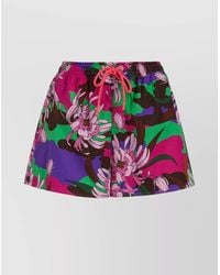 Moncler - Printed Knee-Length Shorts - Lyst