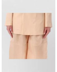 Alberta Ferretti - Silk Double-Breasted V-Neck Blazer - Lyst