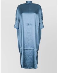 Acne Studios - Button Detail Midi Dress High Neckline - Lyst