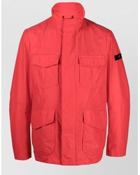 Peuterey - Stand Up Collar Cotton Blend Jacket - Lyst
