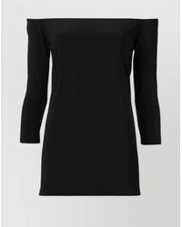 Norma Kamali - Off-Shoulder Slim-Fit 3/4-Sleeve Blouse - Lyst
