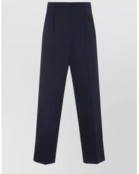 Miu Miu - High-Rise Pleated Wide-Leg Tailored Trousers - Lyst