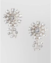 Self-Portrait - Crystal Embellished Stud Earrings - Lyst