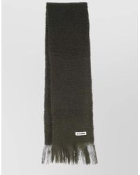Jil Sander - Scarf Fringed Edges Soft Texture Accessory - Lyst