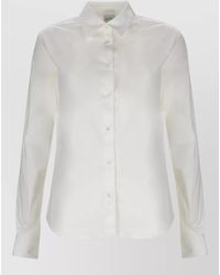 Aspesi - Slim Fit Cotton Shirt Long Sleeves Collar - Lyst