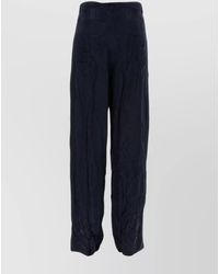 Balenciaga - Satin Flared Hem Wide-Leg Pant - Lyst