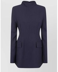 Max Mara - High-Neck Long-Sleeve Fitted Mini Dress - Lyst