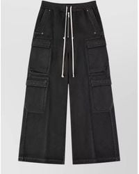 Rick Owens - Double Cargo Jumbo Belas Wide-Leg Cotton Jeans - Lyst