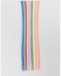Missoni - Lightweight Striped Scarf Pattern Fringed - Lyst
