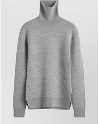 TOTEME - Wool Highneck Double Knit Sweatshirt - Lyst