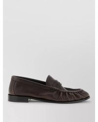 Saint Laurent - Loafer Shoe Round Toe Ruched Design - Lyst
