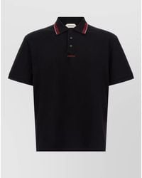 Versace - Greca Cotton Polo Shirt - Lyst