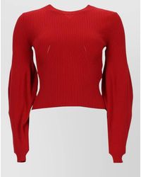 Stella McCartney - Ribbed Crew Neck Cropped Knit Jumper - Lyst