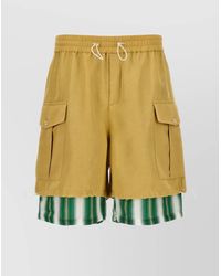 Wales Bonner - Cotton Linen Bermuda Cargo Shorts - Lyst