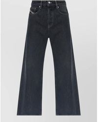 DIESEL - Denim High-Rise Wide-Leg Jeans - Lyst