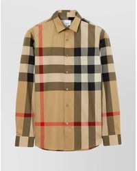 Burberry - Check Cotton Slim-Fit Long-Sleeve Shirt - Lyst