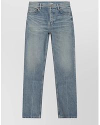 Saint Laurent - Denim Mid-Rise Straight-Leg Jeans - Lyst