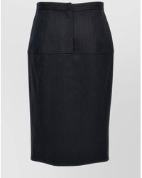 Fendi - Pinstriped Wool Pencil Skirt - Lyst