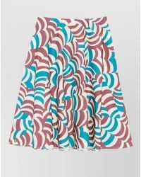 Marni - Printed Cotton Midi A-Line Skirt - Lyst