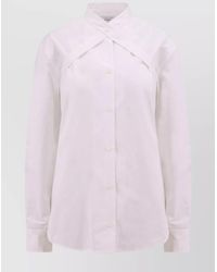 Off-White c/o Virgil Abloh - Cotton Long-Sleeve Shirt With Straps And Metal Buckle - Lyst