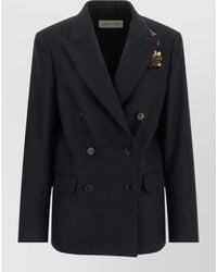 Dries Van Noten - Embellished Wool Double-Breasted Blazer - Lyst