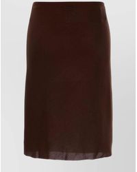 Miu Miu - Silk Skirt - Lyst