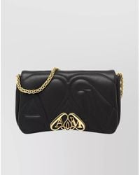 McQueen - The Seal Small Leather Quilted Shoulder Bag - Lyst