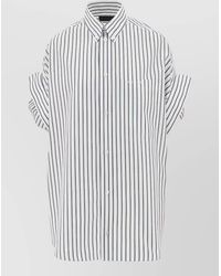 Balenciaga - Striped Buttoned Shirt - Lyst