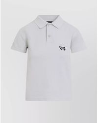 Balenciaga - Cotton Ribbed Short-Sleeve Polo Shirt - Lyst