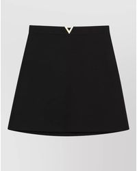 Valentino - Wool Silk Mini A-Line Skirt - Lyst