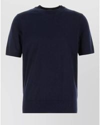 BOSS - Cotton Sweater Short Sleeves Crew Neck - Lyst